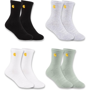 image:imageCarhartt Kids SC2254T Toddler Midweight Embroidered Crew Sock 4Pack  UnisexAssorted 01