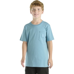 image:imageCarhartt Kids Short Sleeve Pocket TShirt Tee Shirt  100 Cotton  A Classic Pocket Tee Built Tough For Kids  Everyday WearAdriatic Blue Tonal