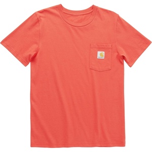 image:imageCarhartt Kids Short Sleeve Pocket TShirt Tee Shirt  100 Cotton  A Classic Pocket Tee Built Tough For Kids  Everyday WearBittersweet Red