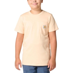 image:imageCarhartt Kids Short Sleeve Pocket TShirt Tee Shirt  100 Cotton  A Classic Pocket Tee Built Tough For Kids  Everyday WearBleached Apricot