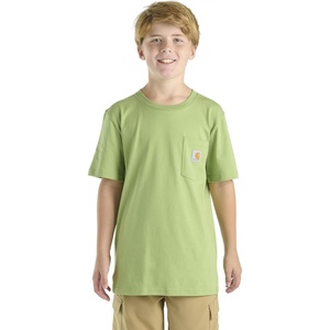 image:imageCarhartt Kids Short Sleeve Pocket TShirt Tee Shirt  100 Cotton  A Classic Pocket Tee Built Tough For Kids  Everyday WearBright Light Green
