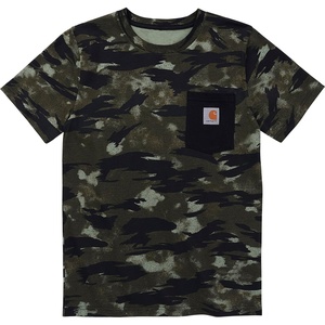 image:imageCarhartt Kids Short Sleeve Pocket TShirt Tee Shirt  100 Cotton  A Classic Pocket Tee Built Tough For Kids  Everyday WearDark Green Camo