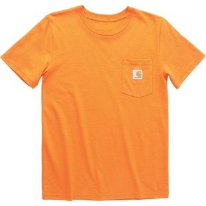 image:imageCarhartt Kids Short Sleeve Pocket TShirt Tee Shirt  100 Cotton  A Classic Pocket Tee Built Tough For Kids  Everyday WearExotic Bright Orange