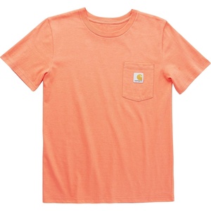 image:imageCarhartt Kids Short Sleeve Pocket TShirt Tee Shirt  100 Cotton  A Classic Pocket Tee Built Tough For Kids  Everyday WearHot Coral