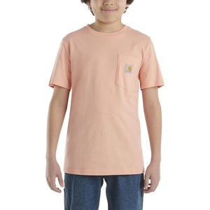 image:imageCarhartt Kids Short Sleeve Pocket TShirt Tee Shirt  100 Cotton  A Classic Pocket Tee Built Tough For Kids  Everyday WearPeach Amber