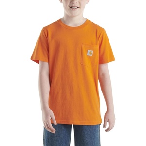 image:imageCarhartt Kids Short Sleeve Pocket TShirt Tee Shirt  100 Cotton  A Classic Pocket Tee Built Tough For Kids  Everyday WearPuffins Bill Orange