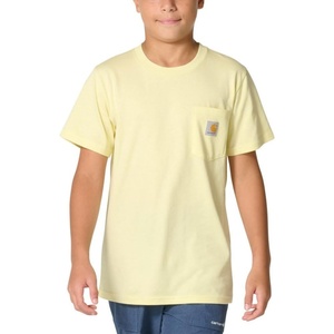 image:imageCarhartt Kids Short Sleeve Pocket TShirt Tee Shirt  100 Cotton  A Classic Pocket Tee Built Tough For Kids  Everyday WearWax Yellow