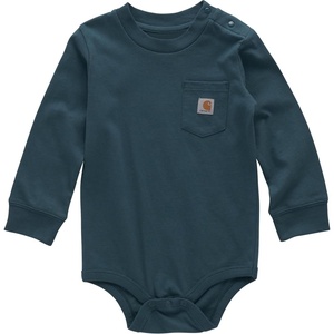 image:imageCarhartt LongSleeve Pocket Bodysuit  100 Cotton  Made From Breathable 100 Cotton Jersey  Easy ChangesAtlantic Deep