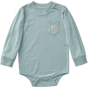 image:imageCarhartt LongSleeve Pocket Bodysuit  100 Cotton  Made From Breathable 100 Cotton Jersey  Easy ChangesBlue Haze