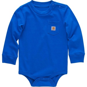 image:imageCarhartt LongSleeve Pocket Bodysuit  100 Cotton  Made From Breathable 100 Cotton Jersey  Easy ChangesLapis Blue