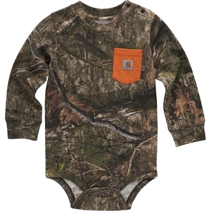 image:imageCarhartt LongSleeve Pocket Bodysuit  100 Cotton  Made From Breathable 100 Cotton Jersey  Easy ChangesMossy Oak Country Dna