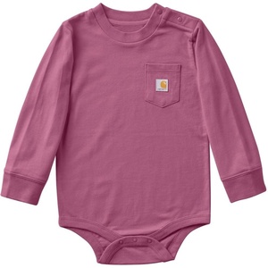 image:imageCarhartt LongSleeve Pocket Bodysuit  100 Cotton  Made From Breathable 100 Cotton Jersey  Easy ChangesNew Violet Quartz