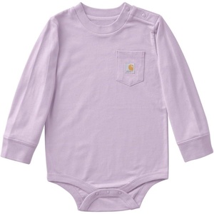 image:imageCarhartt LongSleeve Pocket Bodysuit  100 Cotton  Made From Breathable 100 Cotton Jersey  Easy ChangesThistle