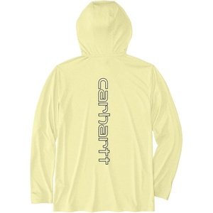 image:imageCarhartt Mens Force Sun Defender Lightweight LongSleeve Hooded Logo Graphic TShirtCelestial Yellow