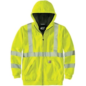 image:imageCarhartt Mens HV Thermal Lined Full Zip Class 3 SweatshirtBrite Lime