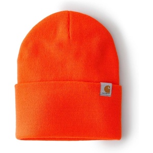 image:imageCarhartt Mens Knit Cuffed Beanie 104597Brite Orange
