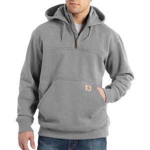image:imageCarhartt Mens Paxton 14Zip SweatshirtHeather Gray