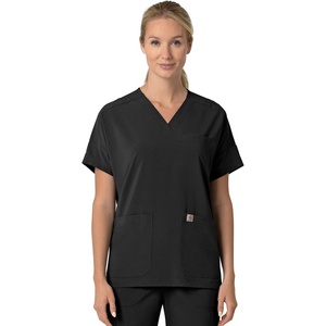 image:imageCarhartt Scrubs C13110 Womens Force CrossFlex Modern Fit Oversized VBlack