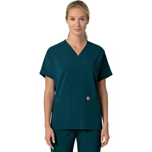 image:imageCarhartt Scrubs C13110 Womens Force CrossFlex Modern Fit Oversized VCaribbean
