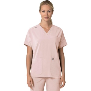 image:imageCarhartt Scrubs C13110 Womens Force CrossFlex Modern Fit Oversized VSoft Rose
