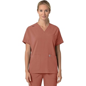 image:imageCarhartt Scrubs C13110 Womens Force CrossFlex Modern Fit Oversized VWildrose
