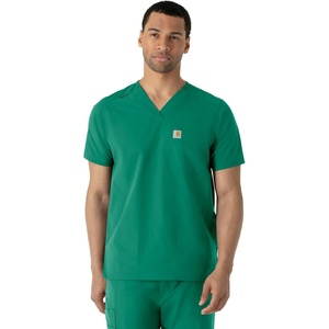 image:imageCarhartt Scrubs for Men Force Essentials VNeck Shirttail Tops with 4 PocketsHunter