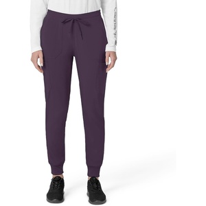 image:imageCarhartt Scrubs for Women Force CrossFlex Cargo Joggers Pants with Drawstring and 8 PocketsBlack Plum
