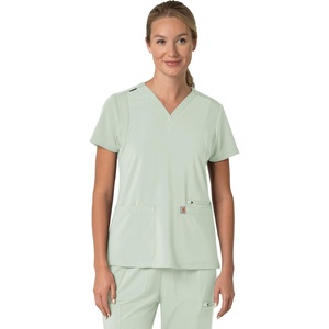 image:imageCarhartt Scrubs for Women Force CrossFlex Panel VNeck Tops with 3 PocketsBig Sky