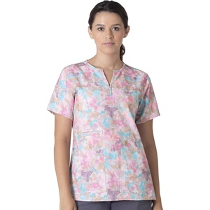 image:imageCarhartt Scrubs for Women Force CrossFlex Panel VNeck Tops with 3 PocketsGrasslands Camo