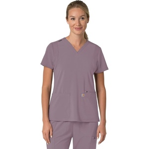 image:imageCarhartt Scrubs for Women Force CrossFlex Panel VNeck Tops with 3 PocketsLavender Mist