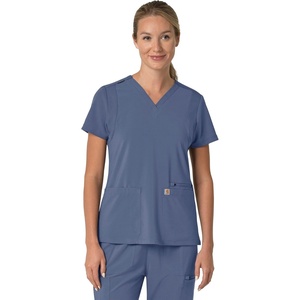 image:imageCarhartt Scrubs for Women Force CrossFlex Panel VNeck Tops with 3 PocketsRiverside