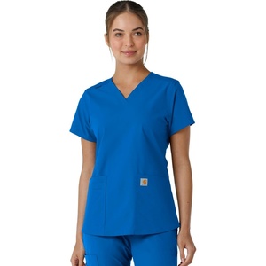 image:imageCarhartt Scrubs for Women Force CrossFlex Panel VNeck Tops with 3 PocketsRoyal