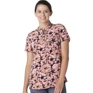 image:imageCarhartt Scrubs for Women Force CrossFlex Panel VNeck Tops with 3 PocketsWild Flowers