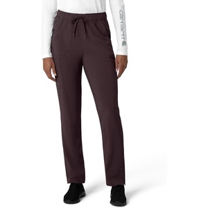 image:imageCarhartt Scrubs for Women Force CrossFlex StraightLeg Cargo Pants with Drawstring and 7 PocketsDark Sepia