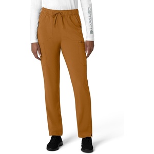 image:imageCarhartt Scrubs for Women Force CrossFlex StraightLeg Cargo Pants with Drawstring and 7 PocketsFox Brown