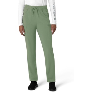 image:imageCarhartt Scrubs for Women Force CrossFlex StraightLeg Cargo Pants with Drawstring and 7 PocketsGreen Slate