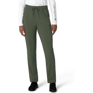 image:imageCarhartt Scrubs for Women Force CrossFlex StraightLeg Cargo Pants with Drawstring and 7 PocketsOlive