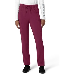 image:imageCarhartt Scrubs for Women Force CrossFlex StraightLeg Cargo Pants with Drawstring and 7 PocketsWine