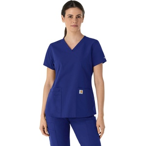 image:imageCarhartt Scrubs for Women Force Essentials VNeck Tops with 5 PocketsGalaxy Blue