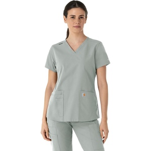 image:imageCarhartt Scrubs for Women Force Essentials VNeck Tops with 5 PocketsGrey