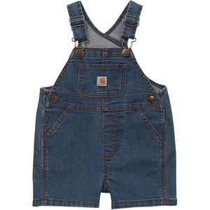 image:imageCarhartt Unisex Baby Canvas Shortall  Soft Cotton  Built To Move With Rugged Flex Stretch Technology  Playtime ReadyMedium Wash Denim Loose Fit