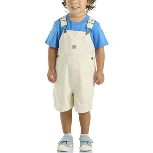 image:imageCarhartt Unisex Baby Loose Fit Overall Shorts Canvas ShortallsOffwhite Turtledove