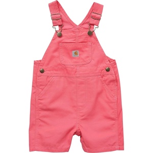 image:imageCarhartt Unisex Baby Loose Fit Overall Shorts Canvas ShortallsPink Lemonade