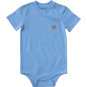 image:imageCarhartt Unisex Baby Shortsleeve Bodysuit Pocket Tshirt  Cotton Jersey  RibKnit Crewneck Holds Its Shape Throughout  AllDay ComfortBaltic Sea
