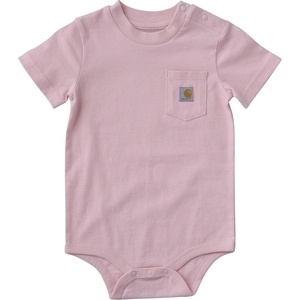 image:imageCarhartt Unisex Baby Shortsleeve Bodysuit Pocket Tshirt  Cotton Jersey  RibKnit Crewneck Holds Its Shape Throughout  AllDay ComfortRose Quartz