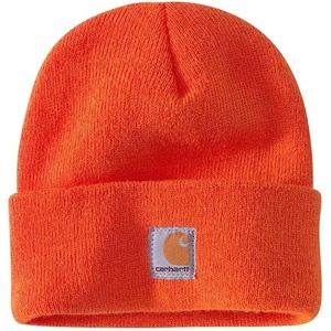 image:imageCarhartt Unisex Kids Youth Knit Beanie Cuff Hat  Acrylic Rib Knit  One Size Youth  Fits Heads Best With Circumference  Outdoor FunBrite Orange Youth
