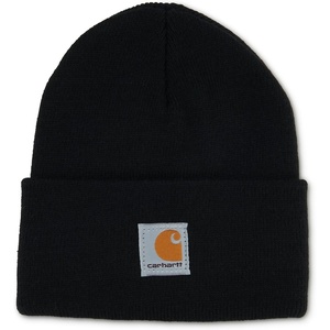 image:imageCarhartt Unisex Kids Youth Knit Beanie Cuff Hat  Acrylic Rib Knit  One Size Youth  Fits Heads Best With Circumference  Outdoor FunCaviar Black Youth