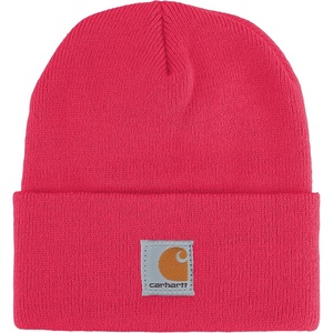 image:imageCarhartt Unisex Kids Youth Knit Beanie Cuff Hat  Acrylic Rib Knit  One Size Youth  Fits Heads Best With Circumference  Outdoor FunRaspberry