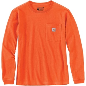 image:imageCarhartt Womens 103244 Womens WK126 Workwear Pocket Long Sleeve TShirtBrite Orange