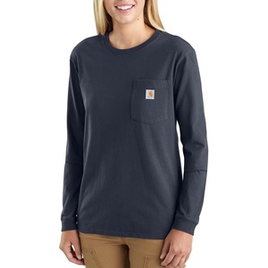 image:imageCarhartt Womens 103244 Womens WK126 Workwear Pocket Long Sleeve TShirtNavy